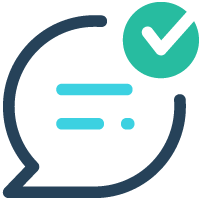An icon showing automated messages for customers