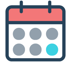An icon showing a service scheduling calendar.